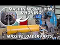 Heavy Equipment Repair on HUGE Cat 992K Loader Cylinders Machining Welding Honing