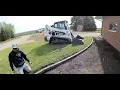 DIY Installing landscape interlock edgers fabric and river rock around a house Start to Finish