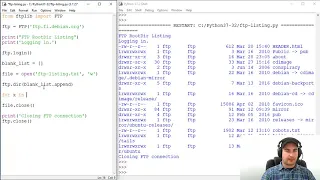 How To Export FTP Directory Listing to a File with Python