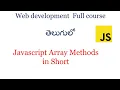 Array methods in JavaScript JavaScript array methods Arrays methods JavaScript for beginners