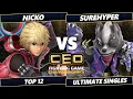 CEO 2026 - Nicko Shulk Chrom Captain Falcon Vs Surehyper Wolf Smash Ultimate