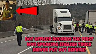 dot officer records the first non speaking english truck driver put out of service at weigh station