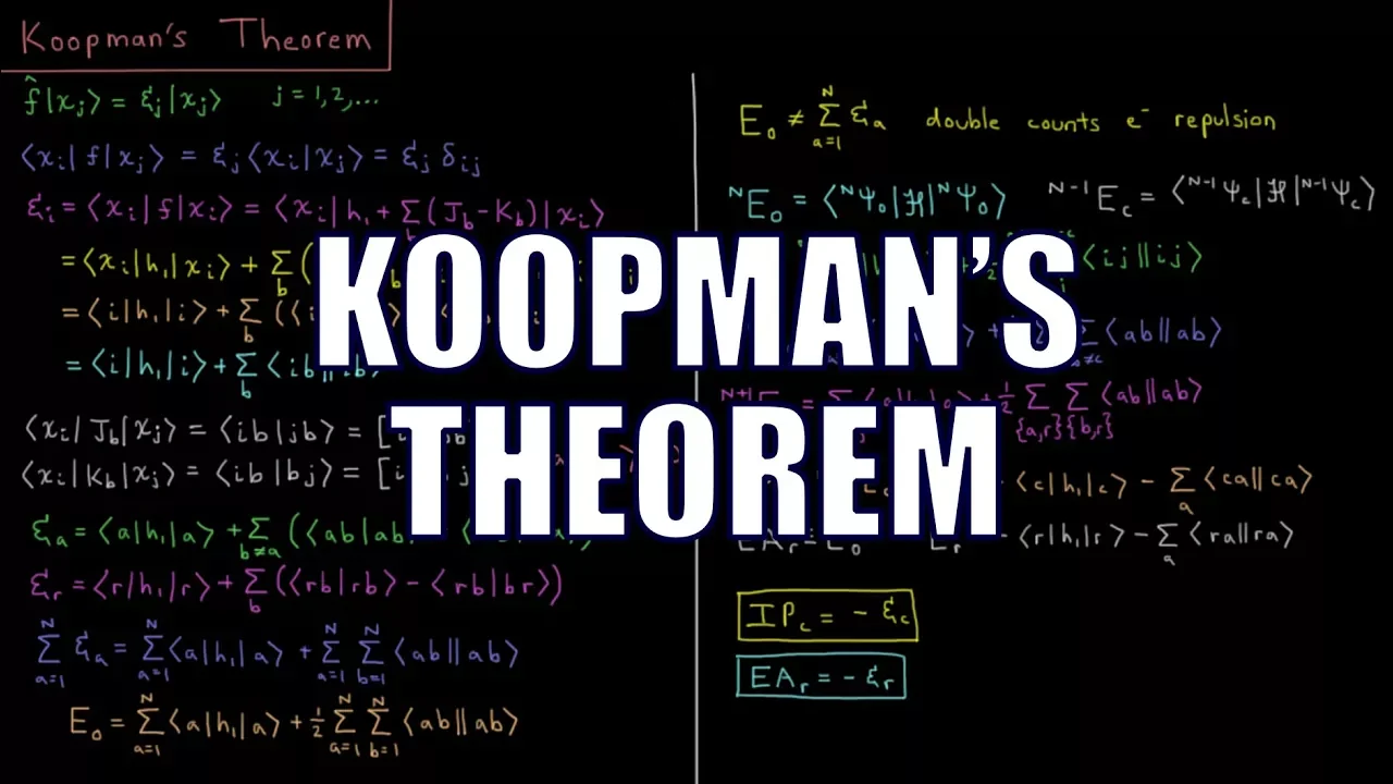 Computational Chemistry 4.21 - Koopman's Theorem