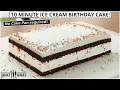 10 Minute ICE CREAM BIRT AY CAKE Soft Chocolate Cake w Softy Ice Cream Ice Cream Cake Recipe