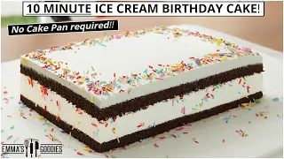 Download 10 Minute ICE CREAM BIRTHDAY CAKE! Soft Chocolate Cake w/ Softy Ice Cream🍦🍰 Ice Cream Cake Recipe MP3