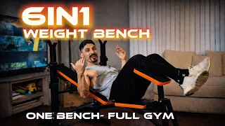 No gym no problem 6IN1 weight bench from Yoleo