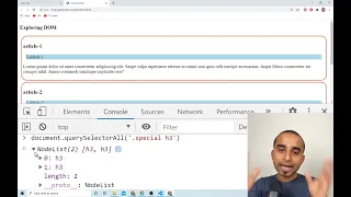18 7 How to use querySelector and querySelectorAll Complete Web Development Course programming