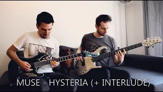 muse interlude hysteria guitar u0026 bass cover 
