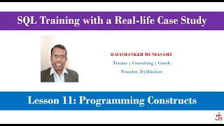 Lesson 11 - Programming Constructs Learn SQL with Restaurant Case Study