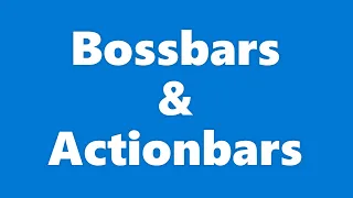 Bossbars Actionbars Visual Bukkit tutorial Ep 2