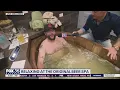 Relaxing at the original beer spa
