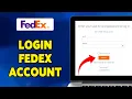 How To Login FedEx Account 2024 Sign In Access Your FedEx Account