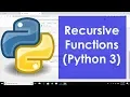 Recursive Function in Python 3