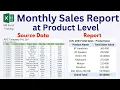 How to Make Monthly Product Wise Sales Report in Excel