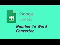 Number To Word Converter Formula On Google Sheet