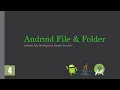 Android Bangla Tutorial 4 Android File and Folder description Java Android App development