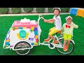 Download Lagu Niki pretend play selling ice cream and want new ice cream carts