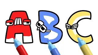Alphabet Lore Drawing and Coloring A-Z Bounce Studio Games