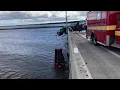 Crash leaves semi dangling off Dames Point Bridge