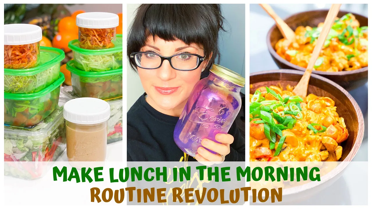 MAKE LUNCH IN THE MORNING  ROUTINE REVOLUTION  RAW FOOD VEGAN