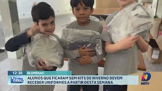 Alunos que ficaram sem kits de inverno devem receber uniformes a partir desta semana