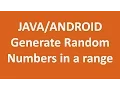 random number in java android between a range