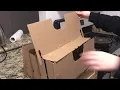 Folding the partition to make space for the router in the Verizon return box