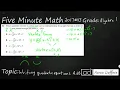 Algebra 1 STAAR Practice Writing Quadratic Equations A 6B -