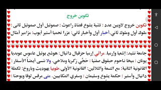 تكوين خروج لاويين عدد دندنها