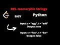 LEETCODE 205 ISOMORPHIC STRINGS PYTHON