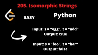 LEETCODE 205 ISOMORPHIC STRINGS PYTHON