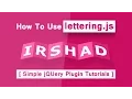 How To Use Lettering js - Simple jQuery Plugin Tutorials with Cool Css Hover Effects