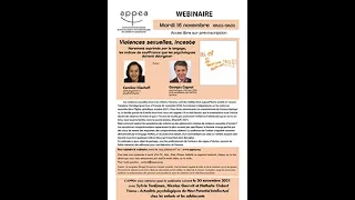 Replay Webinaire Violences sexuelles, inceste : Les indices que les psychologues doivent décrypter
