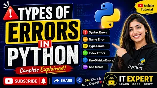 Types of Errors in Python Lecture 27 Syntax Runtime Logical Errors Explained