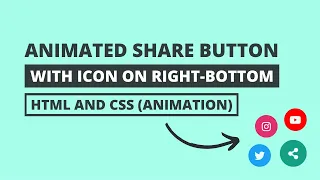 Animated Share Button with Social Icons HTML CSS