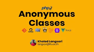 PHP - Anonymous Classes PHP Object-Oriented Programming OOP Part 15