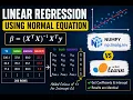 Linear Regression Using Normal Equation in Hindi NumPy vs Scikit-learn