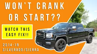 Troubleshooting a No--Start Issue in Chevy Silverado GMC Sierra 2014-19 - DIY Fix Guide