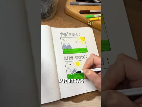 ¿Por qué los niños de los 90 dibujaban de una forma tan diferente? #shorts