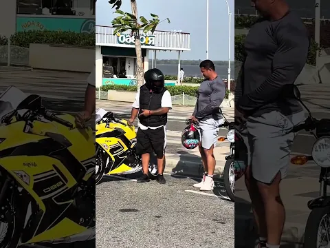 Pria Ini Geber Motornya Di Depan Pria Kekar! Apakah Dia Marah? #shorts