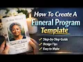How To Create A Funeral Program Template - The Funeral Program Site