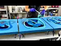 Download Lagu Gorgeous Ocean Blues!  HUGE Resin Art Triptych ~ Fluid Art