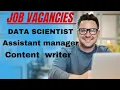 job news data scientist salary in india content writer Recruitment executive sourcing manager