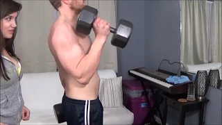 tried to train teen babe in gym class