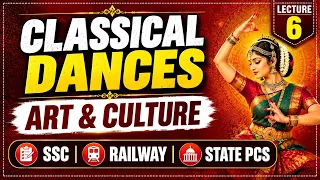 🔥 CLASSICAL DANCES OF INDIA 🎭 | TOP 40 MCQs | ART & CULTURE | SSC, UPSC, RAILWAY & ALL EXAMS 🇮🇳