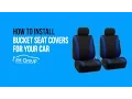 Front Bucket Seat Covers Installation for Sedan Truck and SUV - FH Group