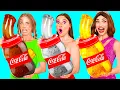 Download Lagu Rich vs Broke vs Giga Rich Food Challenge | Awesome Kitchen Hacks by BaRaDa Challenge