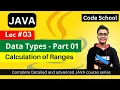 Data Types and Range Calculation in Programming Java full course in hindi Java Tutorial