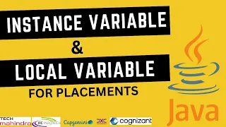 Local Variable And Instance Variable In Java Top Java Interview Questions Capgemini HCL Wipro
