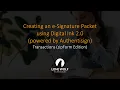 Creating an e-Signature Packet using Digital Ink 2 0 Transactions - zipForm Edition